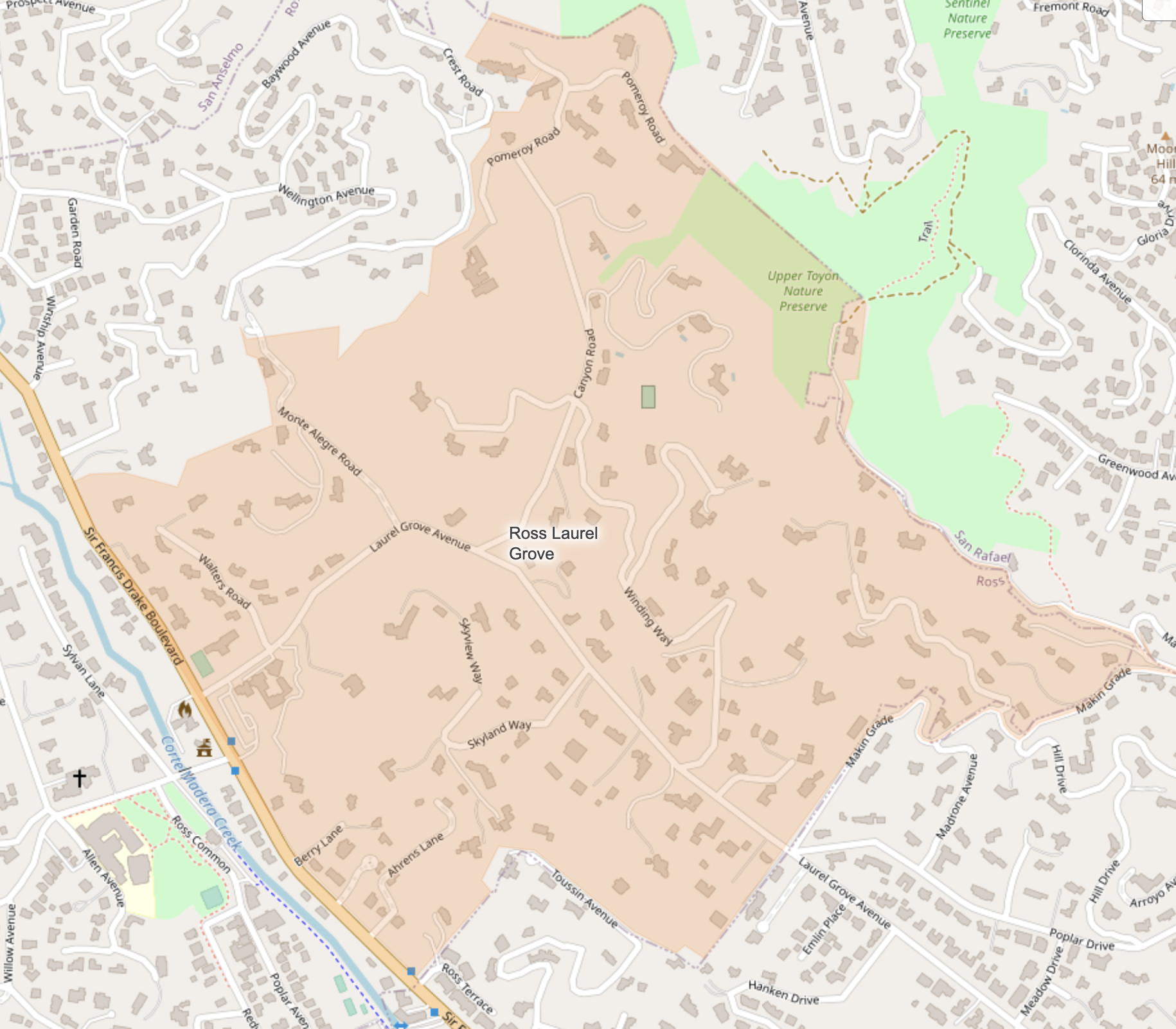 Ross Laurel Grove inspection Map
